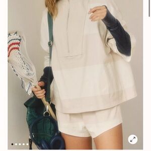 FP Movement by Free People Retro Rugby Set in Cashmere Cream, Size S, worn once!